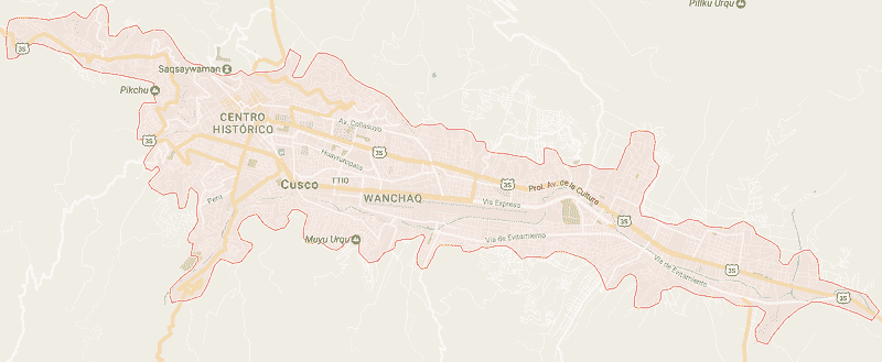 Onde Ficar em Cusco: Mapa