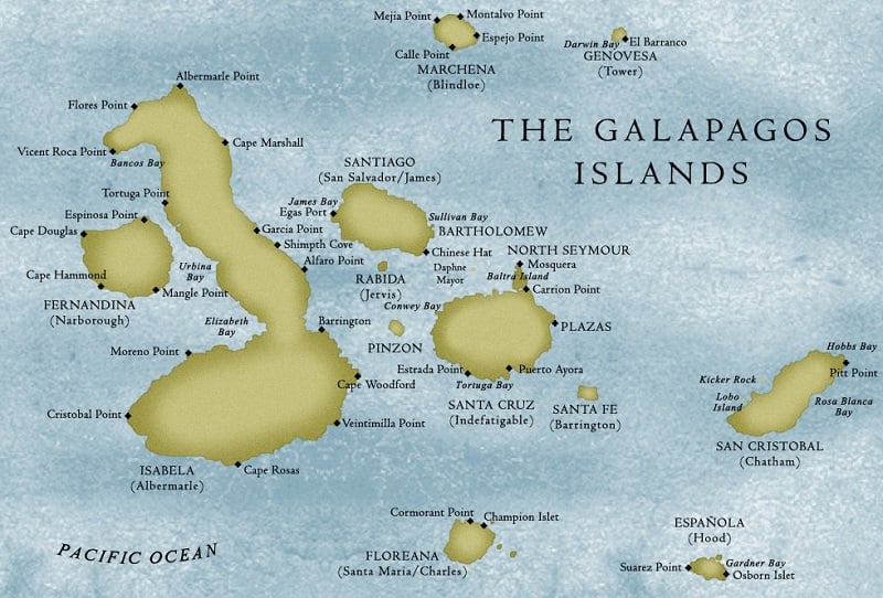 Onde Ficar em Galápagos: Mapa