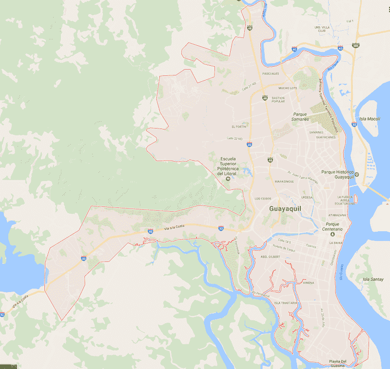 Onde Ficar em Guayaquil: Mapa