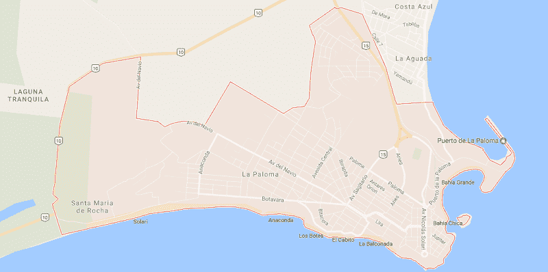 Onde Ficar em La Paloma: Mapa