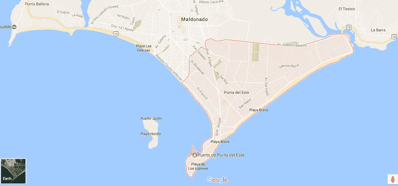 Onde Ficar em Punta Del Este: Mapa