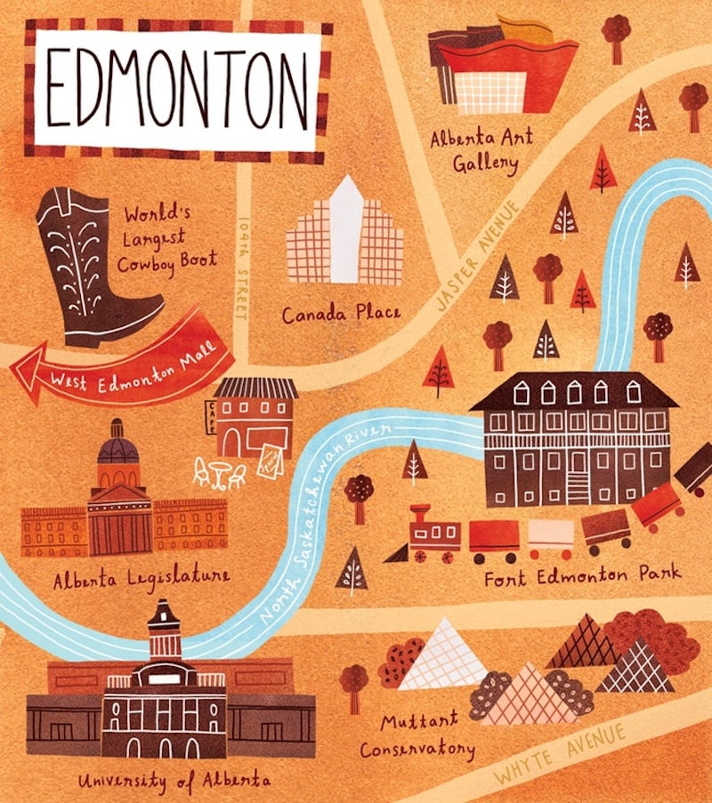 Onde Ficar Em Edmonton: Mapa
