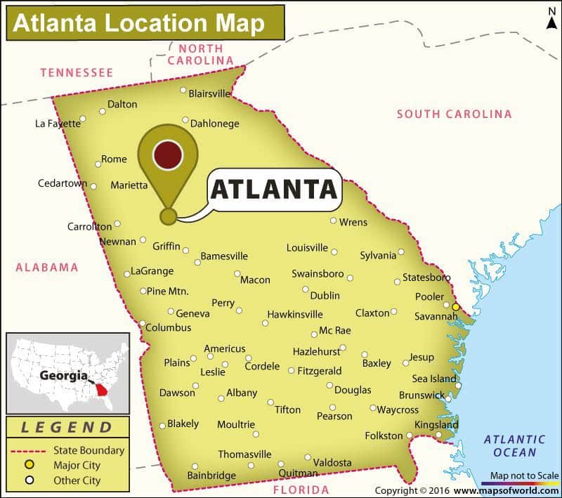 Onde Ficar Em Atlanta: Mapa