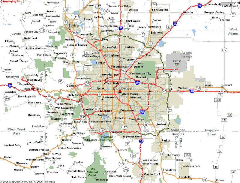 Onde Ficar Em Denver: Mapa