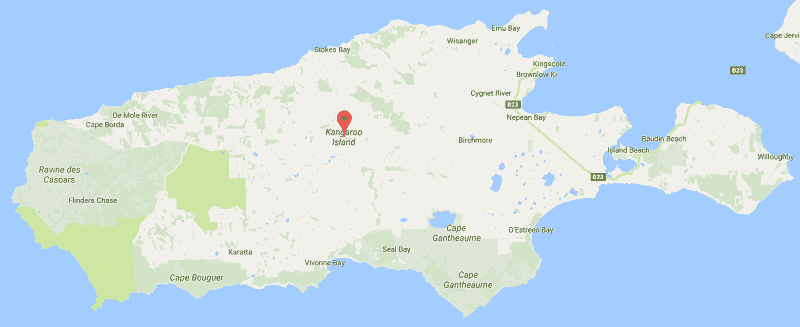 Onde Ficar na Ilha Kangaroo: Mapa