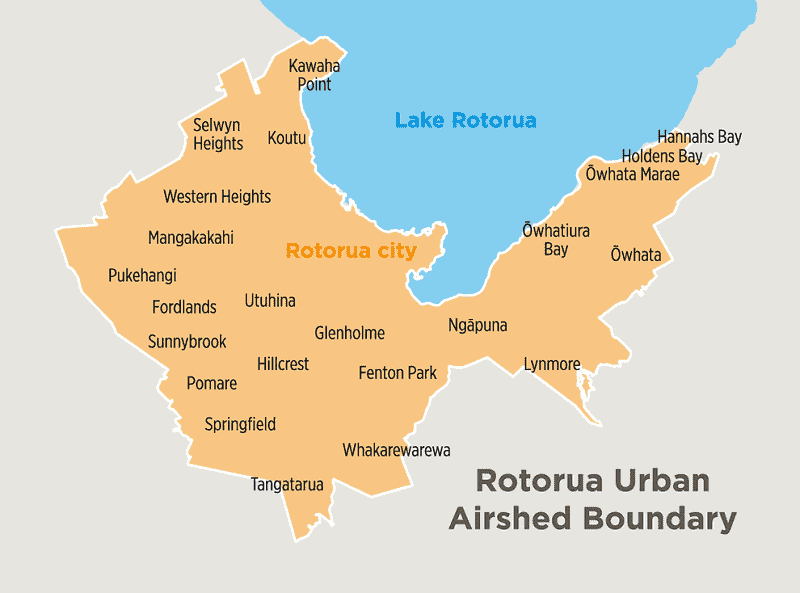 Onde Ficar em Rotorua: Mapa