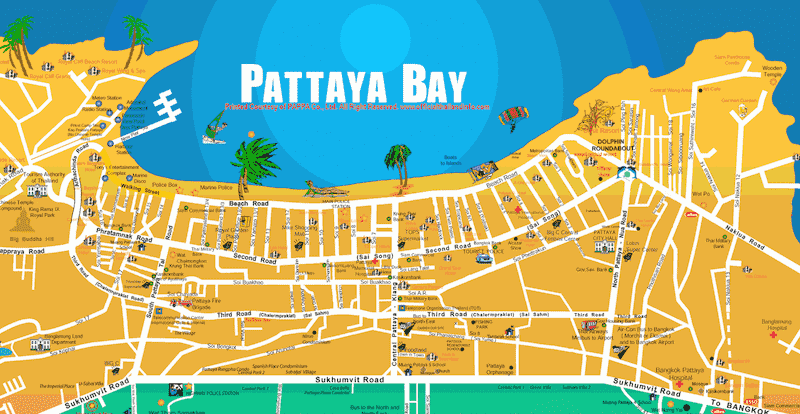 Onde Ficar Em Pattaya: Mapa