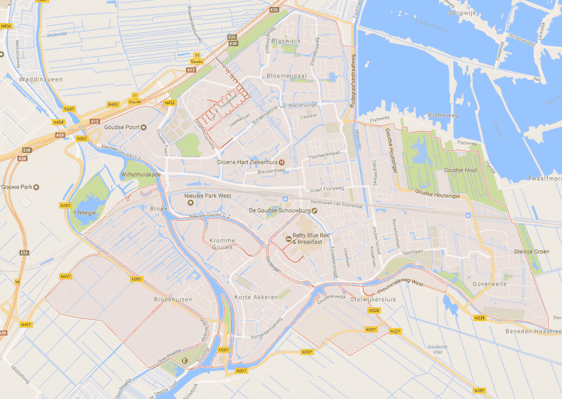Onde Ficar em Gouda na Holanda: Mapa