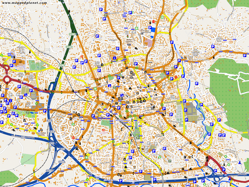 Onde Ficar em Aix-en-Provence: Mapa