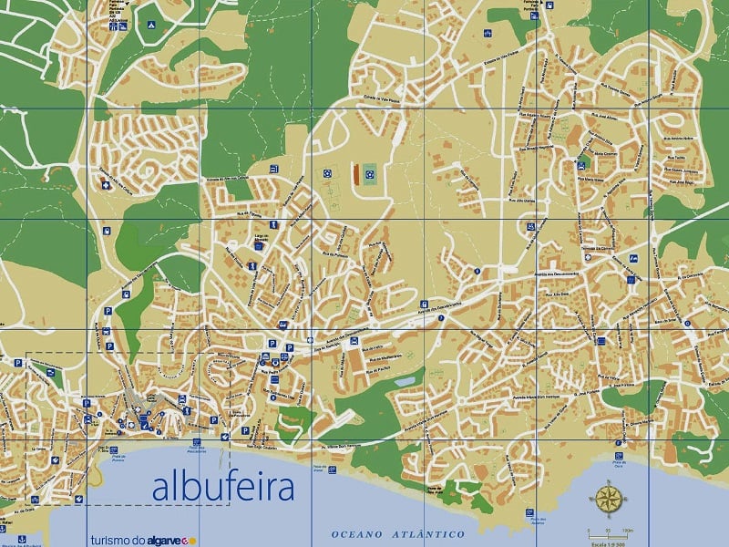 Onde Ficar em Albufeira: Mapa