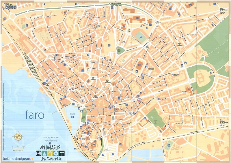 Onde Ficar em Faro: Mapa
