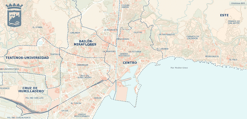 Onde Ficar em Málaga: Mapa