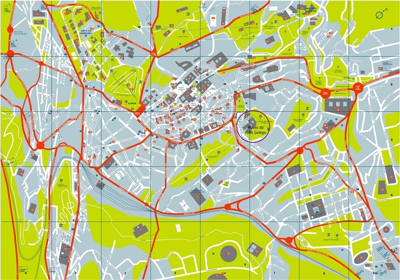 Onde Ficar em Santiago de Compostela: Mapa