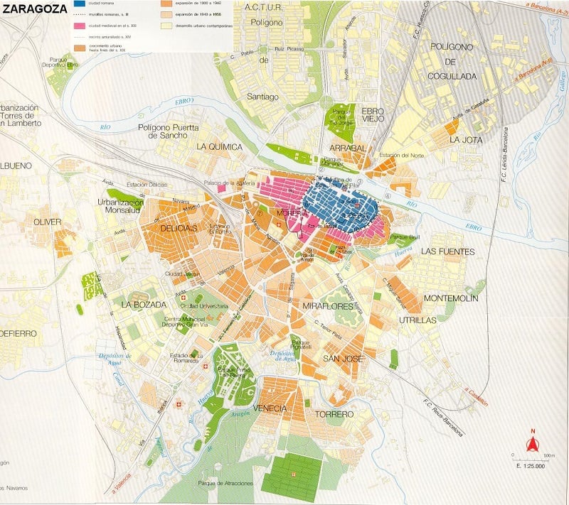 Onde Ficar em Zaragoza: Mapa