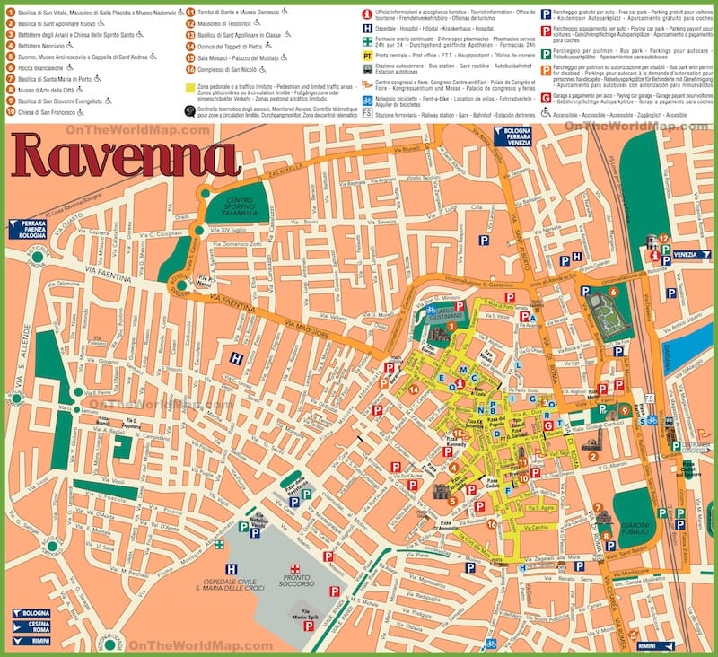 Visita à Cidade de Ravenna com partida do porto de Ravenna - Shore2Shore  Brasil