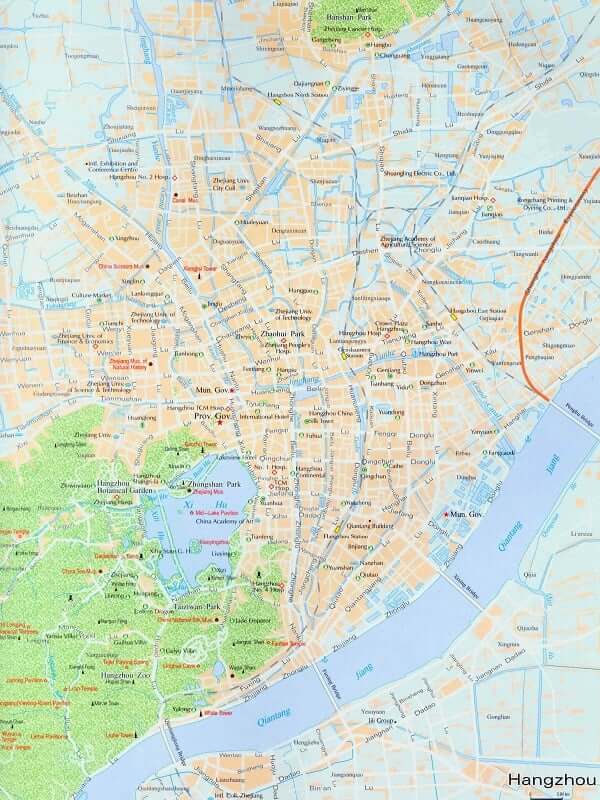 Onde Ficar em Hangzhou: Mapa
