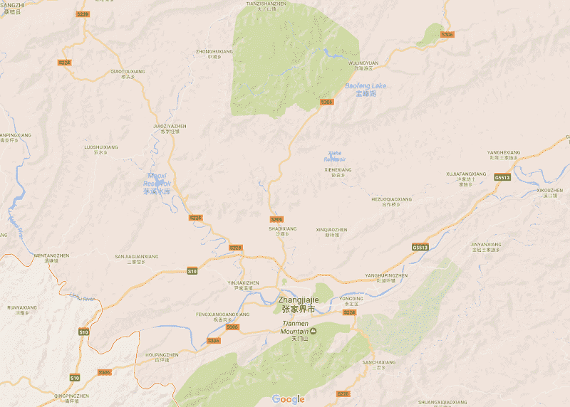 Onde Ficar em Zhangjiajie: Mapa