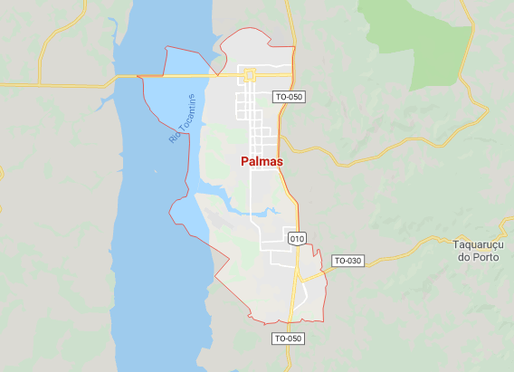 Mapa turístico de Palmas