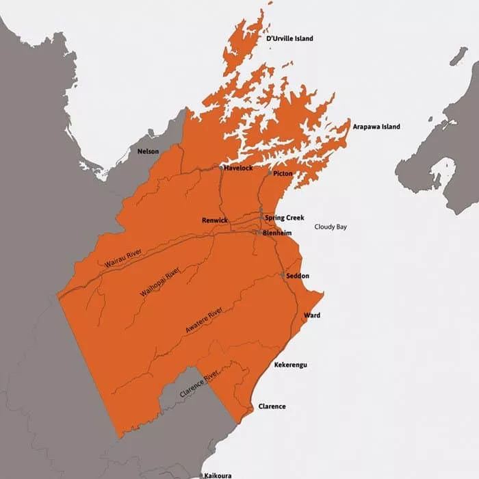 Onde Ficar em Marlborough: Mapa