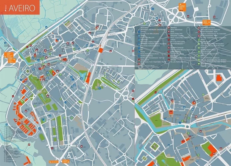 Onde Ficar em Aveiro: Mapa